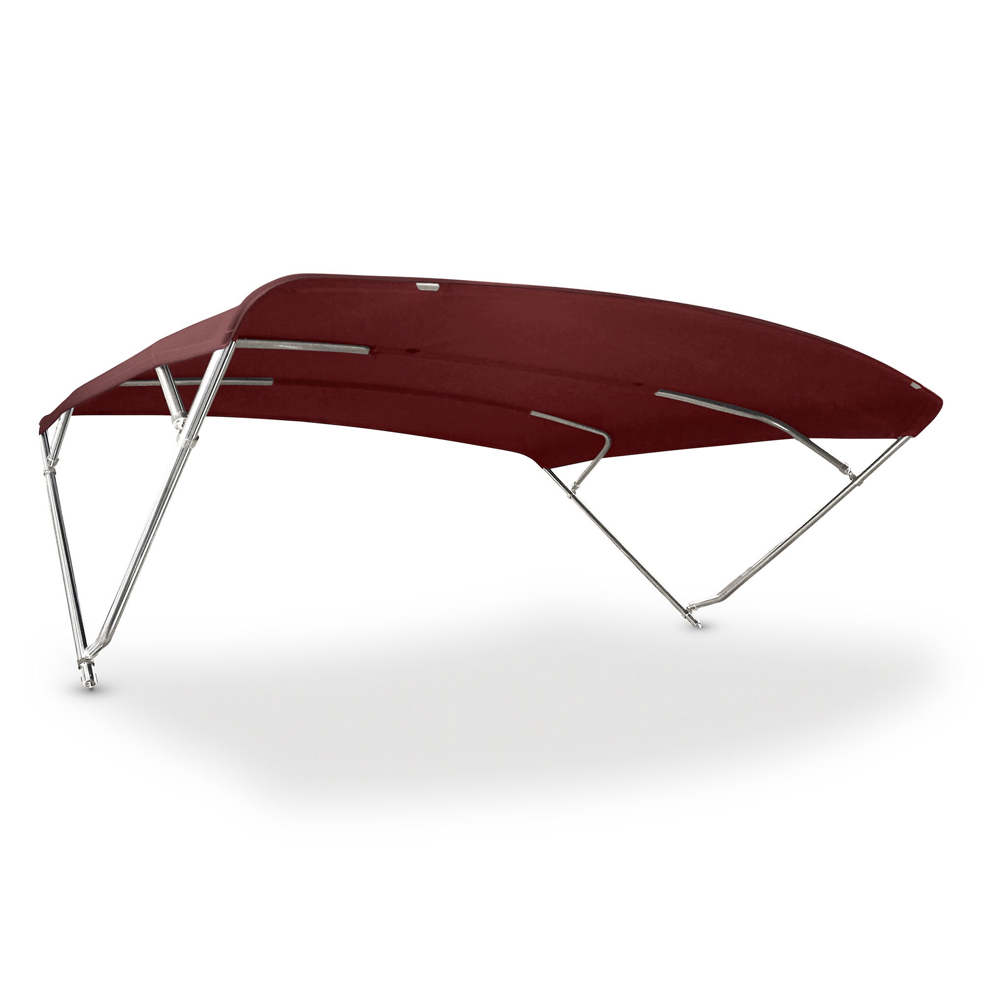 Premium Bimini Top for Boats and Rafts 40 mm 316L Polished Stainless Steel Crimson Red Acrylic Fabric Majestic Boat Cover